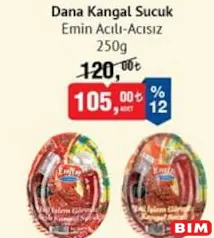 EMİN ACILI-ACISIZ DANA KANGAL SUCUK 250 G EMİN ACILI-ACISIZ DANA KANGAL SUCUK 250 G